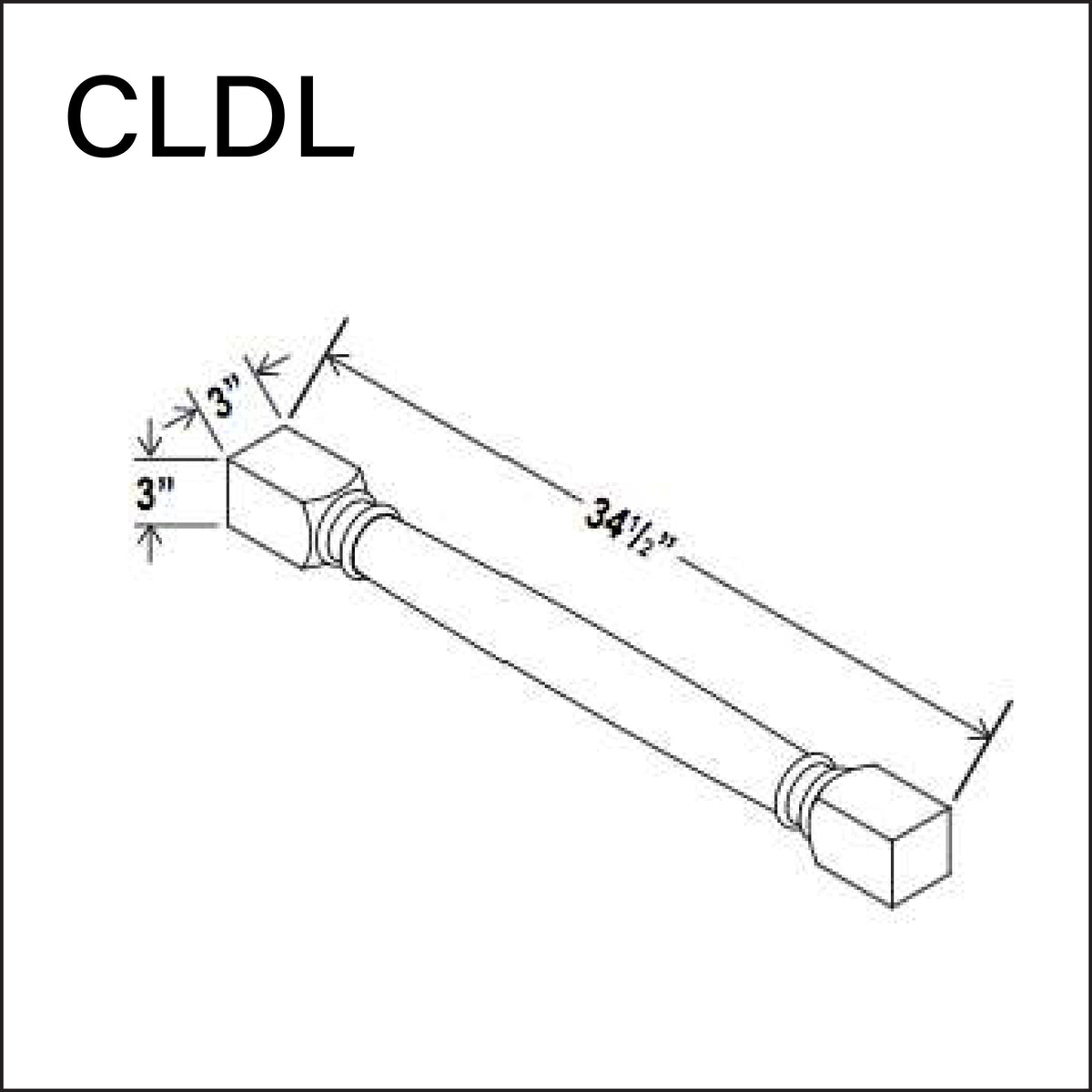 Classic Decorative Leg 3" x 3" x 34 1/2"