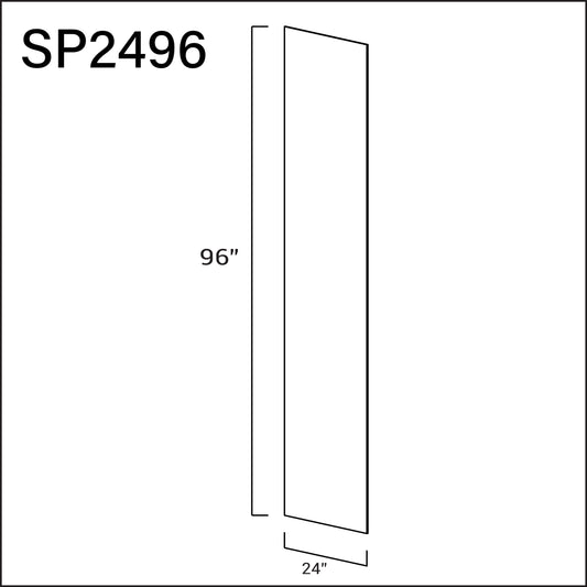 Tall Skin Panel 1/4" x 96" x 23 1/4" - Side Finish of the Pantry