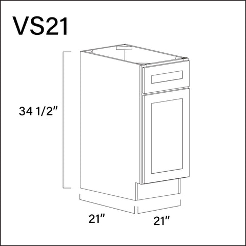 Revival White Antique Vanity Sink Base Cabinet - 21" W x 34.5" H x 21" D