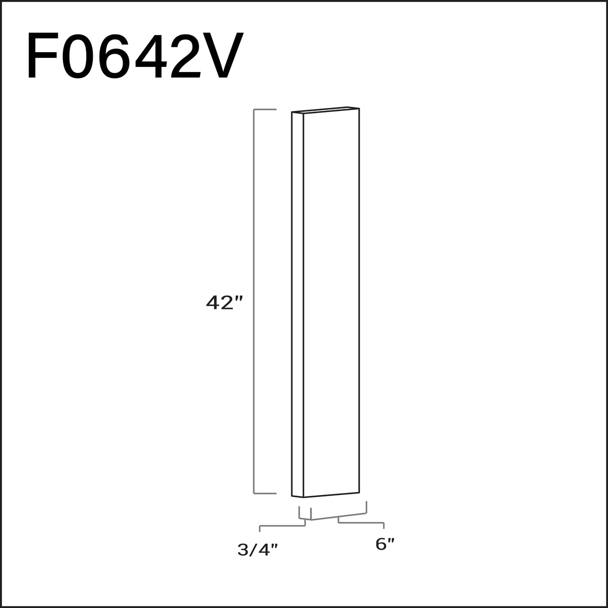 Filler 6" W x 42" L