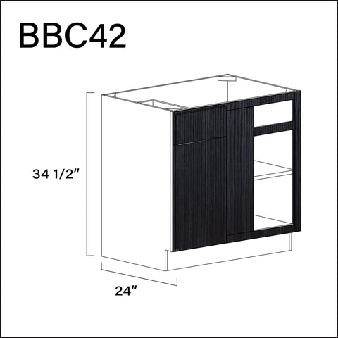 Darkwood Frameless Base Blind Corner Cabinet - 39" W x 34.5" H x 24" D