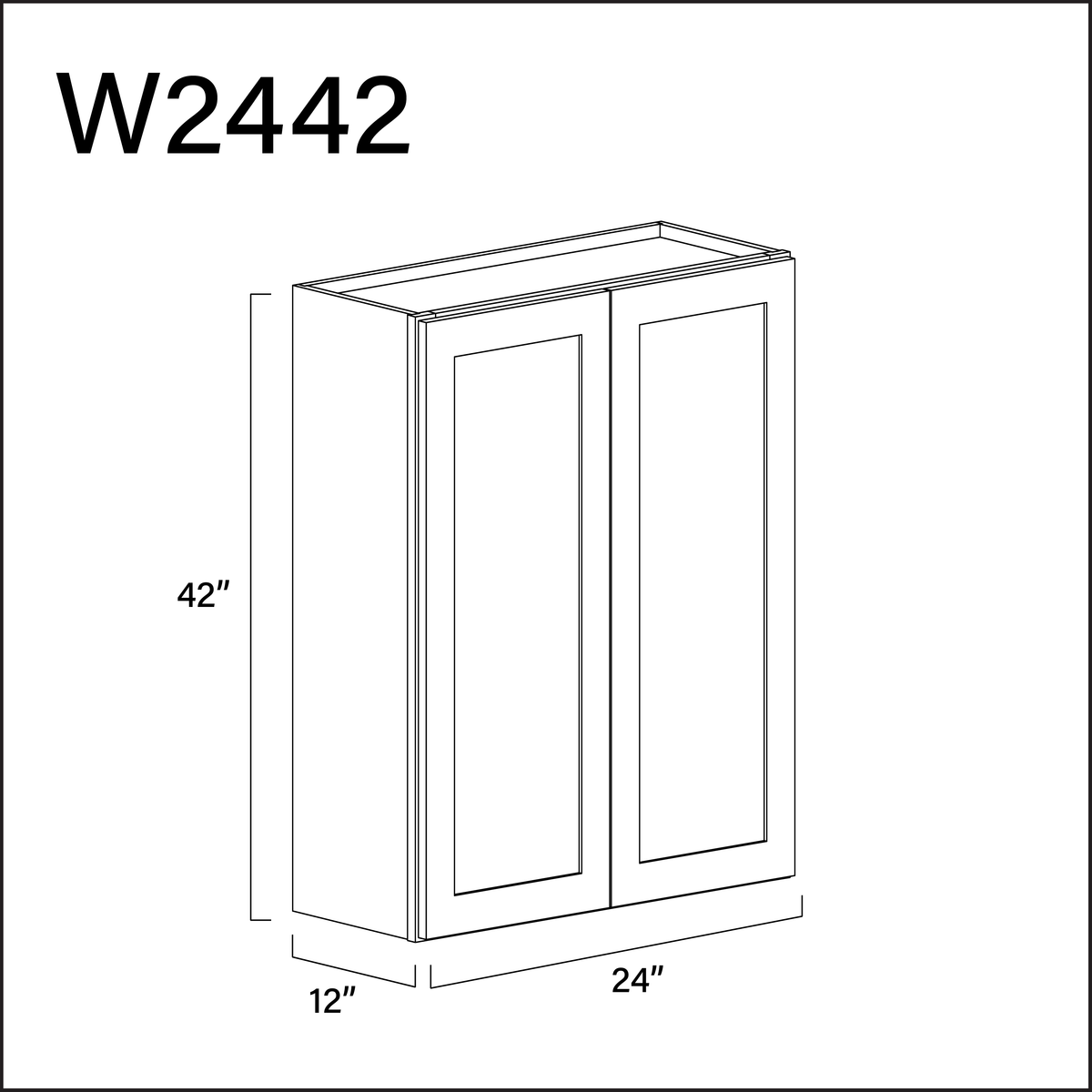 Revival White Antique Double Door Wall Cabinet - 24" W x 42" H x 12" D